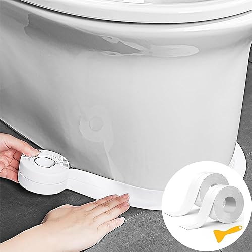 2 Rotoli Sigillante Autoadesivo Nastro, Nastro Sigillante Impermeabile, PVC Sigillante Autoadesivo Nastro, Antimuffa, Striscia di Tenuta per Bordo Vasca da Bagno Toilette Cucina (3,8 cm x 5 m). - Honorern