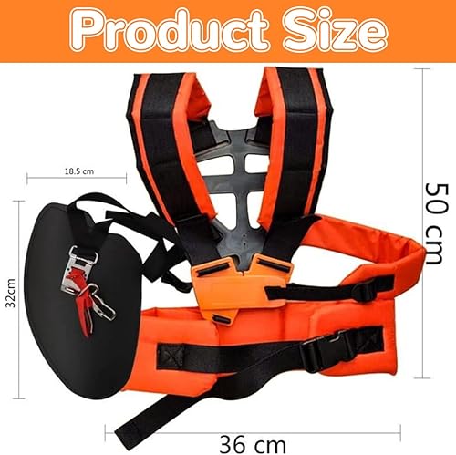 Falciatrice a doppia spalla, tracolla regolabile per tosaerba professionale tracolla decespugliatore a imbracatura doppia spalla per decespugliatore o giardinaggio - Honorern