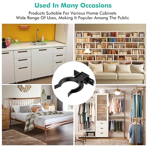 20 pezzi Ganci per Zoccolo Cucina, Fissaggio per Battiscopa, Clip per battiscopa da cucina per battiscopa da cucina con 50 viti, clip per base da cucina, supporto per base da bagno da 28 a 32 mm - Honorern