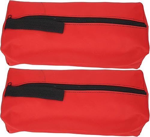 Borse per Attrezzi con Cerniera, Borse per Attrezzi con Scomparto in Poliestere da 2 Pezzi con Anello per appenderle, Organizer per Attrezzi per Piccoli Utensili e ferramenta(Giallo) - Honorern