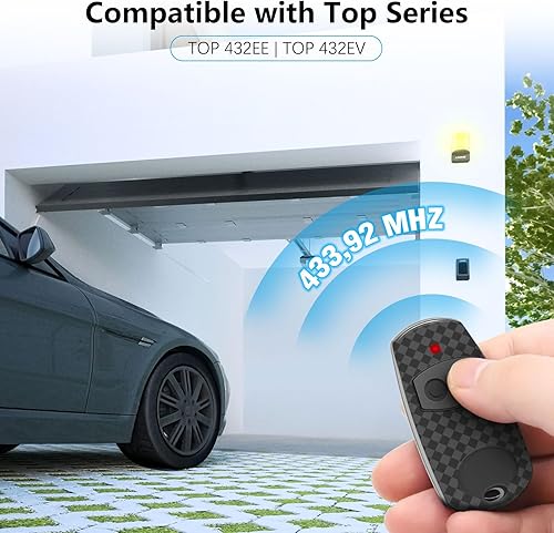 2PCS Telecomando compatibile con CAME, telecomando per cancello TOP432EE, 433,92 MHz, compatibile con 2 canali Top432, Top432EE (include due batterie aggiuntive) - Honorern
