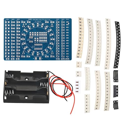 Saldatura Pratica Scheda, 1 set PCB Scheda Elettronica Kit Prototipo Fai-da-Te- Saldatura Circuito/SMT LED Luce Lampeggiante per Principianti Esperimento Progetto - Honorern