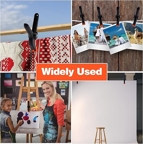 Morsetto a molla - 6 pezzi da 4 pollici di tipo A nero multifunzionale in plastica clip morsetto a molla Strumento per la lavorazione del legno fai da te - Honorern