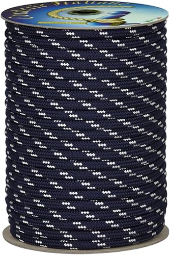006009139 Treccia corit blu, 10 mm - 20 mt, Corda intrecciata multiuso resistente ai raggi U.V. e all'abrasione, per attività all'aperto, giardino, mare, guinzagli e fai da te, rottura 1050 kg - Honorern