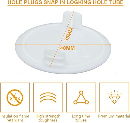 40 pezzi di copriforo in plastica per cerniere, cassetti e armadietti. per nascondere nodi e buchi dei mobili, coperture decorative e rondelle per una perfetta decorazione dei tuoi mobili! - Honorern