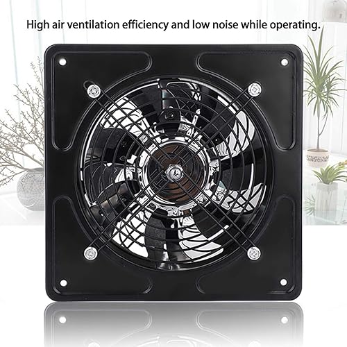 Ventilatore estrattore d'aria Diametro foro trapano 150mm Estrattore d'aria 40W Ventilatore di scarico a parete per cucina domestica Bagno Garage(Nero) - Honorern