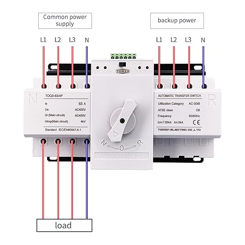 4P 63A 380V MCB tipo Dual Power Commutatore automatico ATS(2 input 1 output) - Honorern