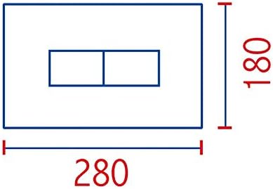 Placca Nera Sottile Scarico Cassetta Incasso Eco 80130561 Pucci 561 - Honorern