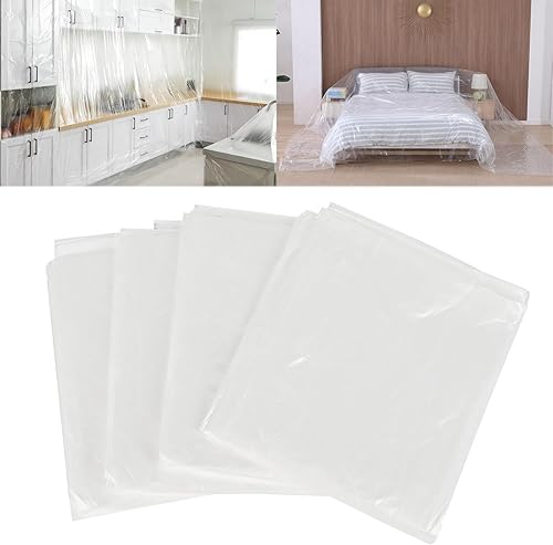 Teli per Imbiancare, Telo Protettivo Imbianchino, Telo Protettivo per Pittura, Teli Copritutto per Imbianchino, per Traslochi, Lavori di Decorazione e Verniciatura, 4 Pezzi, 4 x 5m - Honorern