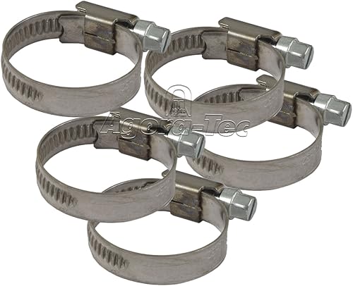 Fascette in acciaio INOX W4 (set da 5) per tubo da 3/4', diametro di 20-32 mm, larghezza 9 mm - Honorern