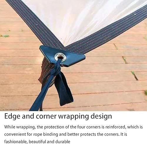6x6m, Telone Trasparente Impermeabile Resistente, Telo in plastica Spessa per Esterni con Occhielli e Bordi rinforzati per Proteggere Le Piante, Gazebo da Giardino, Patio - Honorern