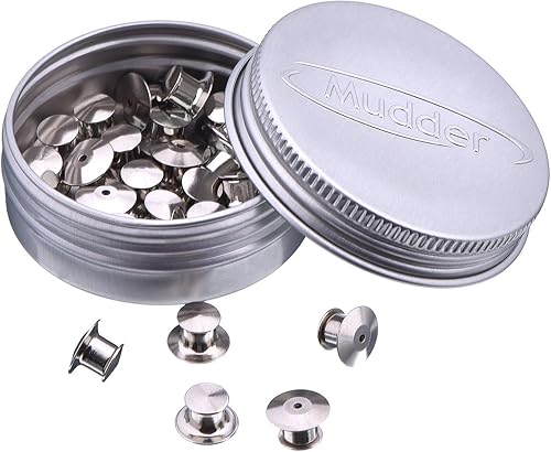 V-AS1433-30 WedDecor chiusura per fissare fermagli, libri, targhette con nome, ganci, artigianato, fai da te, non sono necessari attrezzi, colore argento, 30 pezzi, Ottone, 10 mm - Honorern