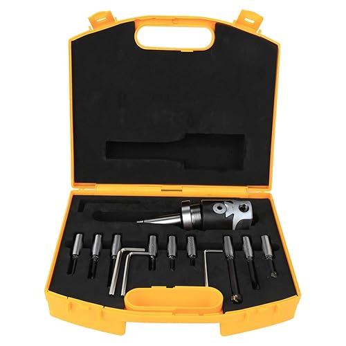 Utensili per la foratura C20-F1-12 9PCS Set di frese con codolo per testa per alesare Kit di punte per trapano per alesatura in acciaio al carbonio Kit di utensili per fresatura CNC ad alta durezza pe - Honorern