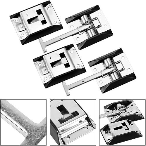 Fermaporta a doppio scopo in acciaio inox e ferro, perfetti per auto, camion e altro (ferro zincato) - Honorern