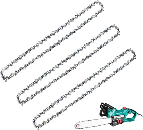 3 Pcs Catene per Motosega 3/8', 52 Maglie di Trasmissione 48 Cm Chainsaw Chain Catena di Ricambio Ideale Basso Rimbalzo Ideale per Taglio Professionale Chainsaw Chain Compatibile con Tutte le Marche - Honorern