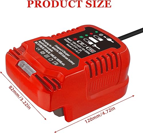 Caricabatterie PXC di ricambio per batteria Einhell 18 V Power X-Change, mini caricatore portatile per tutte le batterie PXC, utilizzabile per viaggi e costruzione - Honorern