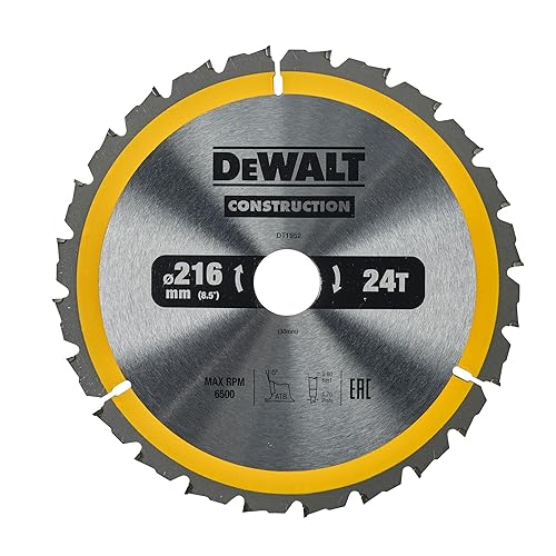 DeWalt DT1952-QZ lame per edilizia per macchine stazionarie - lama circolare 216x30mm 24 denti stazionaria, nero - Honorern