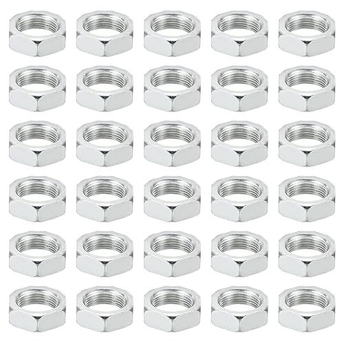 M16x1.0 Acciaio Dadi Esagonali 30pz Metrico Filettatura Finitura Zincata Hardware Dadi Vite Bullone Dispositivi Fissaggio per Lampade Macchinari Manutenzione 8mm Altezza - Honorern