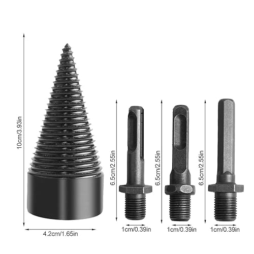 Spaccalegna da 42 mm, Taglierina del Legno con 3 Maniglie, Spaccalegna a Vite Coni, Spaccalegna da Ardere, Spaccalegna Preciso e Veloce, per Legno Spaccalegna Elettrico - Honorern