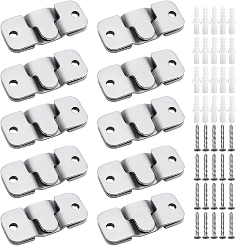 20 Pezzi Gancio Appendi Quadri per Montaggio a Parete Staffe per Montaggio Nascosta a Incasso Staffa Fibbia ad Incastro Ganci per Mobili Connettore Incastro Appendere Immagini Specchi Cornici - Honorern