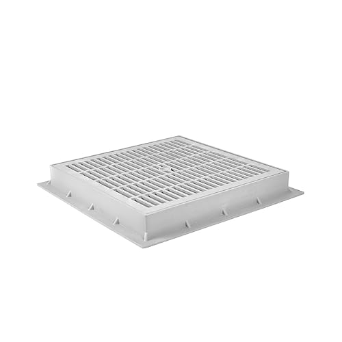 Chiusino pedonabile in polipropilene con griglia completo di telaio (40 x 40 cm) - Honorern