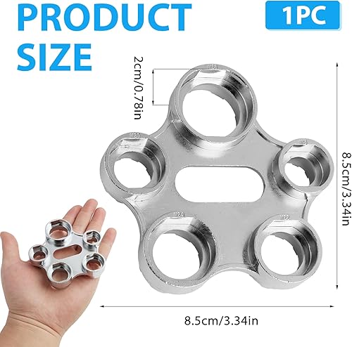 1pcs chiave rompigetto aeratore rubinetto svita filtri rubinetti universale per aeratore,10 Misure, in Lega di Zinco, Chiave di Servizio per Sostituzione Aeratori Rubinetti e Durevole Argento - Honorern