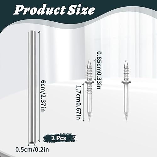 150 pezzi di chiodi per battiscopa a doppia testa, chiodi senza saldatura per battiscopa a doppia testa, chiodi senza traccia a doppia testa per mobili in legno con 2 utensili a manicotto - Honorern