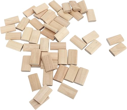 50 Pezzi Tenoni Domino in Legno di Faggio 8 X 40mm Tenoni Domino Sfusi Assortiti Sistemi di Falegnameria per la Lavorazione del Legno - Honorern
