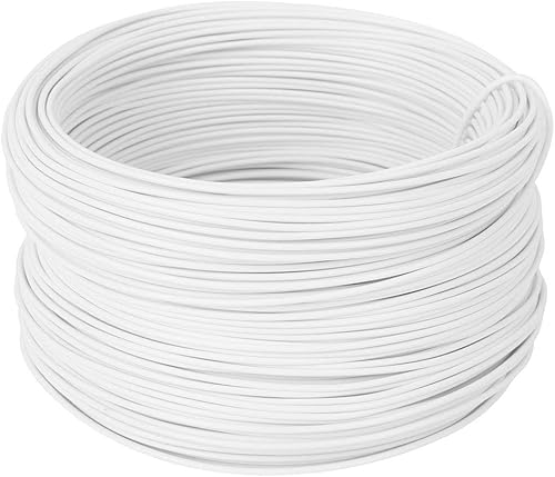 Fascetta in Filo di Ferro Zincato Fascetta in Filo di Ferro Zincato Bianco Galvanizzato Fatto a Mano Fascetta in Filo di Ferro Zincato Regolabile 0,55 Mm 100 Metri - Honorern