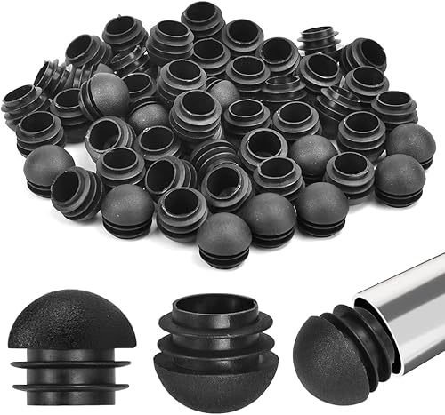 50 Pz Tappi per Tubi Rotondi per Sedie Inserti a Cupola per Tubi Protezioni per Tappi in Plastica da 25mm Tappi Lamellari con Testa a Sfera per Tubi Tondi per Gambe di Tavolo, Sedia, Mobile - Honorern