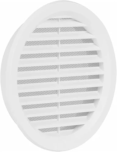 Copertura per griglia di ventilazione mini circolare, 70 mm, in plastica ASA di alta qualità, colore: bianco - Honorern