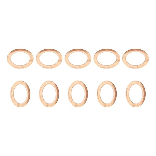 10mmx14mmx1mm(IDxODxT) Piatto Rame Tenuta Rondelle - 50pz - Buono per Macchinario Industriale M10 Viti - Rame Piatto carrello Guarnizione - Honorern