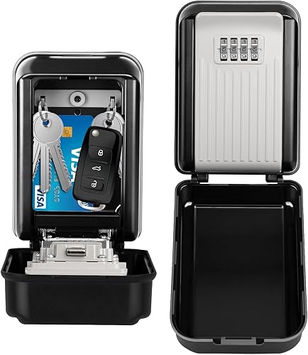 Cassetta di Sicurezza per Chiavi 4 Cifre Grande Impermeabile Emergenza Chiave Cassaforte per Chiavi Esterno da Parete Impermeabile per Casa Fabbrica Scuola Airbnb Garage Ufficio - Honorern