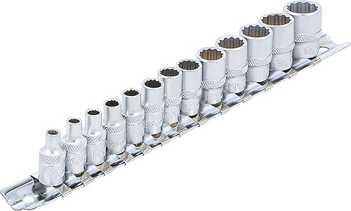 Juego de llaves de vaso 12 caras | entrada 6,3 mm (1/4') | 4-14 mm | 13 piezas - Honorern