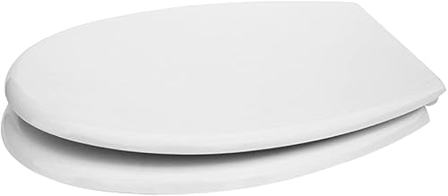 Sedile WC Compatibile Dolomite Tenax, in Termoindurente Bianco, con Set di Cerniere in Acciaio Regolabili - Honorern