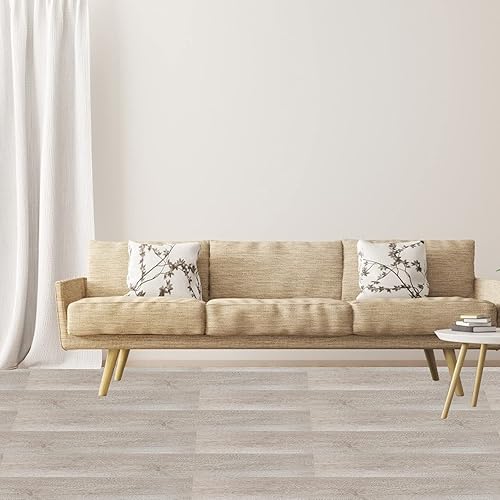 Pavimento autoadesivo circa 1 m², laminato in vinile, antiscivolo, impermeabile, per riscaldamento a pavimento (White Oak) - Honorern