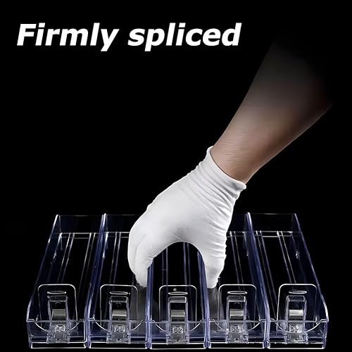 Espositore Automatico in Acrilico, Espositore per Sigarette, Combinazioni Multiple di Spintori Automatici Scaffali Espositivi per Negozi(24x6.5 cm/10pcs) - Honorern