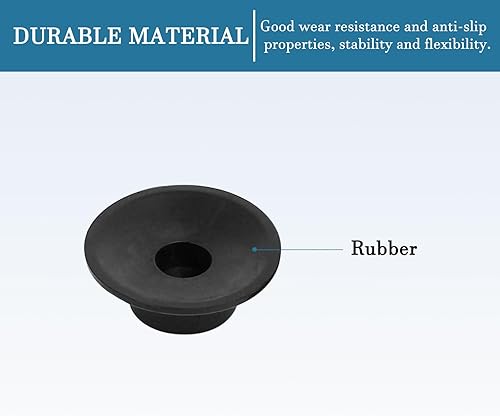 48mmx18mm Aria Compressore Piedino Imbottitura x 4pz Gomma Aria Compressore Piede Imbottitura Sostituzione per Aria Compressori, [Nero] - Honorern