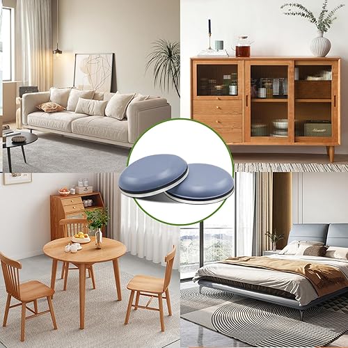 20 Pezzi Guide Mobili Autoadesive Guide Mobili Rotonde Teflon Cursori Mobili Impieghi Gravosi Diametro 30MM Tappetini Mobili Spostamento Mobili Protezione Pavimento - Honorern