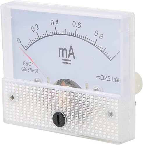 Amperometro Analogico 85C1 DC 0~1MA Rettangolare Pannello Puntatore Tester Amperometrico DC Amperometro Misuratore di corrente - Honorern