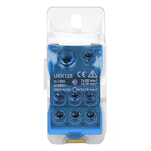 Scatola di Distribuzione Terminale, UKK-125A C45 Morsettiera Distribuzione su Guida Din, per Armadi di Distribuzione dell'Energia, Scatole di Distribuzione (verde) - Honorern