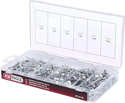 KS Tools 970.0150 Assortimento rivetti a strappo, 400 pz - Honorern