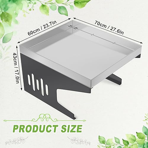 Garage per robot tosaerba in metallo con piastra in acciaio inox, copertura robusta e resistente alle intemperie, 70 x 60 x 42,5 cm, adatto per modelli comuni, con 4 picchetti - Honorern