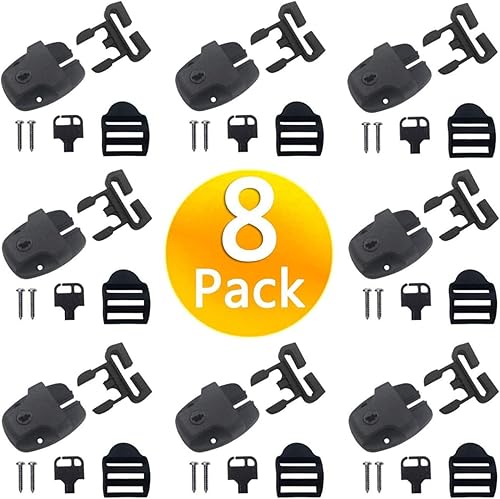 Set di 8 clip per la copertura della vasca idromassaggio per sostituire i fermi con chiavi e hardware, nero - Honorern