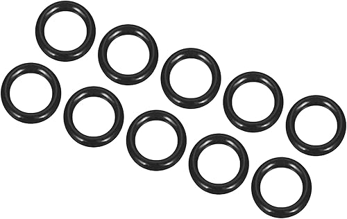17mm x 12mm x 2.5mm Nitrile Gomma O-Rings x 10pz Rotondo Guarnizione Rondella per Rubinetto Idraulica Riparazione Sigillatura Connessione [Nero] - Honorern