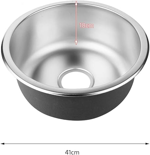 Lavello da Cucina in Acciaio Inox - 1 Vasca Con Sifone e Piletta, Scolapiatti, da Incasso, 50 x - Honorern