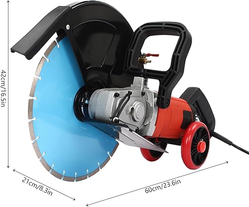 DCSYOG Sega Elettrica per Calcestruzzo, 4000 W, 165 mm, Profondità di Taglio per Mattoni, Granito, Marmo, Cemento con Lama per Sega in Diamante e Acciaio al Carbonio - Honorern