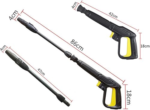 AIM Tools Pistola Grilletto a Connessione Rapida Spruzzo Kit Lancia Compatibile con Idropulitrici Karcher, con Adattatore Quick Connect e 5m Tubo di Lavaggio con Raccordi Rapidi in Ottone - Honorern