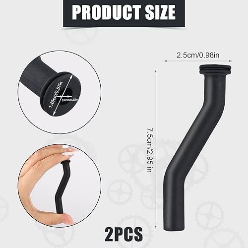 2 Pezzi di Tubi di Aspirazione in Gomma, Tubo Dell'Olio per Diserbo Lungo 7,5 cm 596163 Tubi di Aspirazione di Ricambio per Trattori Tosaerba Briggs/Stratton e Piccoli Motori a Benzina - Honorern