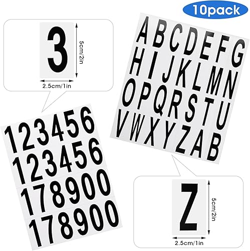 Grevosea10 pezzi numeri cassetta postale lettere adesivi numeri autoadesivi lettere adesive resistenti alle intemperie numeri civici adesivi per segni cassetta postale auto camion casa indirizzo-nero - Honorern